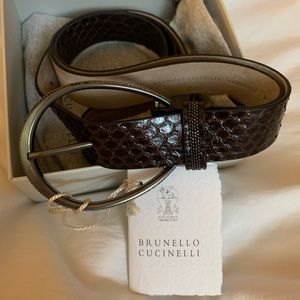 Brunello cucinelli brown belt